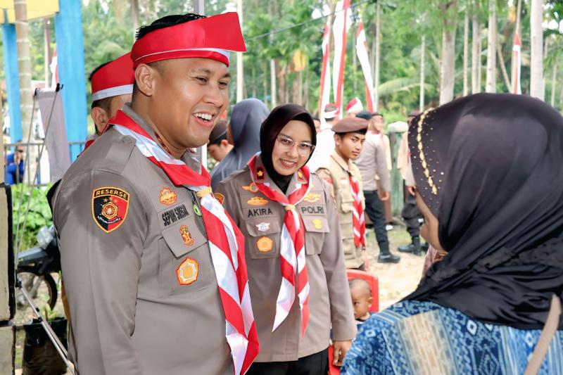 Ekspedisi Merah Putih Presisi Polda Riau di Kampung Teluk Lanus, Polres Siak Jelajah Sudut Negeri, Perkuat Nasionalisme Sambut HUT RI ke-81,Hadirkan Senyuman