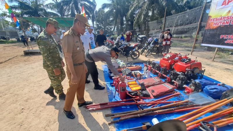 Hadiri Apel Siaga Karhutla 2026, Ini Pesan Polsek Bungaraya